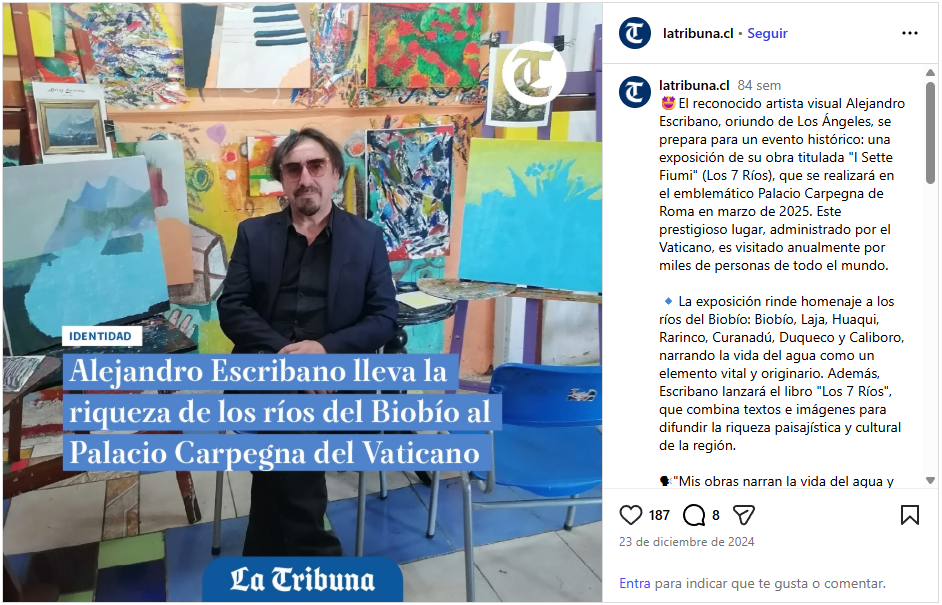 Registro en diario La Tribuna